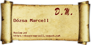 Dózsa Marcell névjegykártya