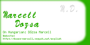 marcell dozsa business card